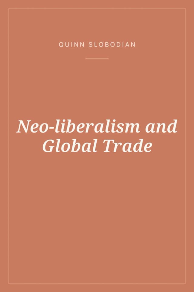 Portada de Neo-liberalism and Global Trade
