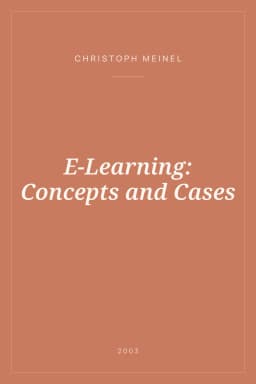 Portada de E-Learning: Concepts and Cases