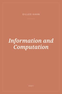 Portada de Information and Computation