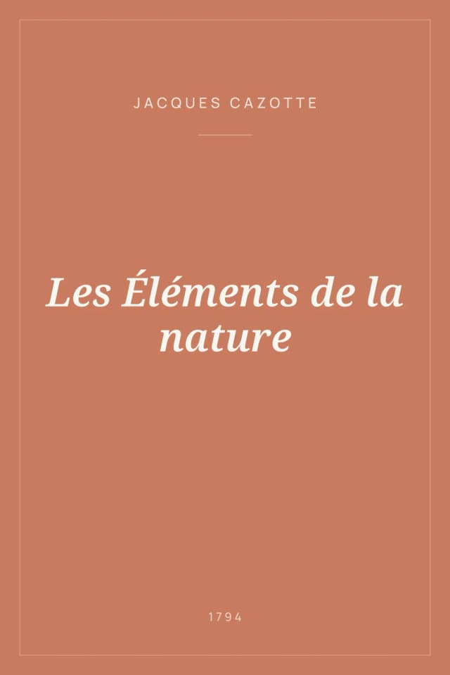 Portada de Les Éléments de la nature