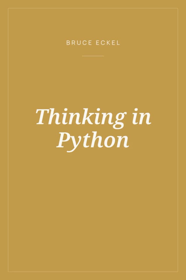 Portada de Thinking in Python