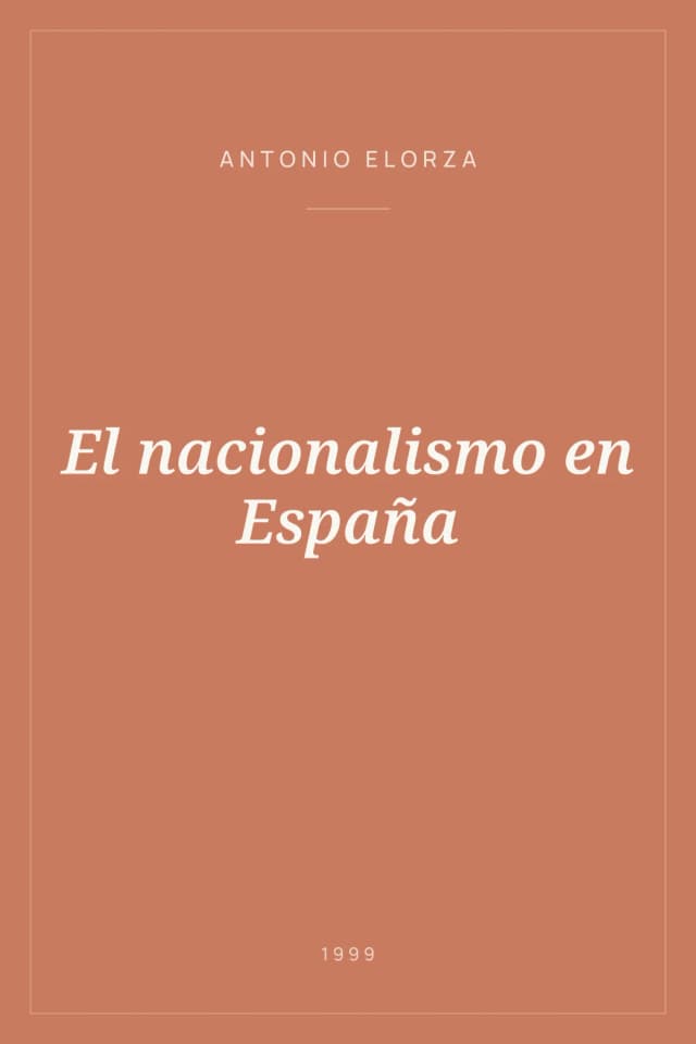 Portada de El nacionalismo en España