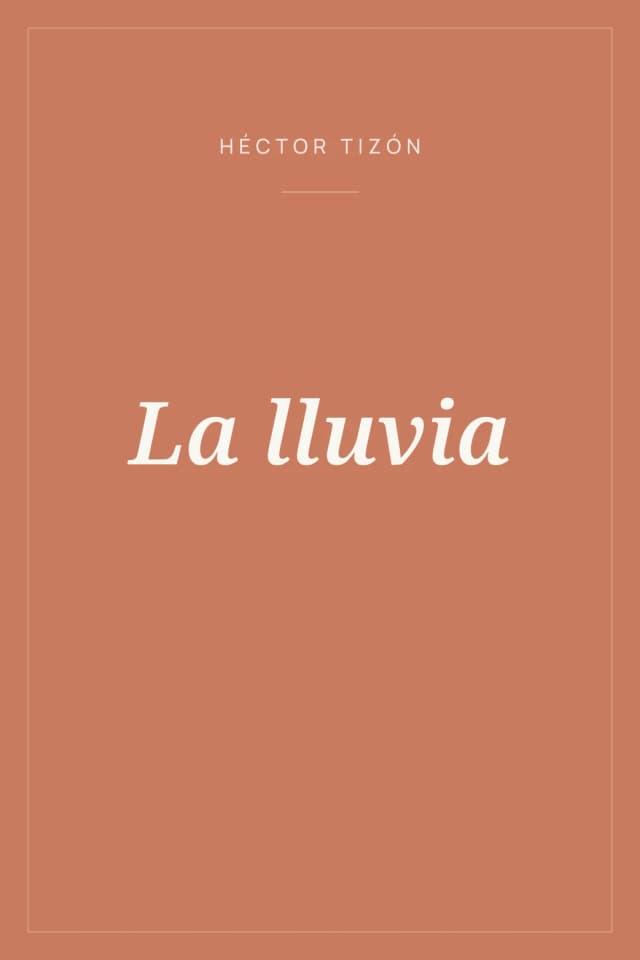 Portada de La lluvia