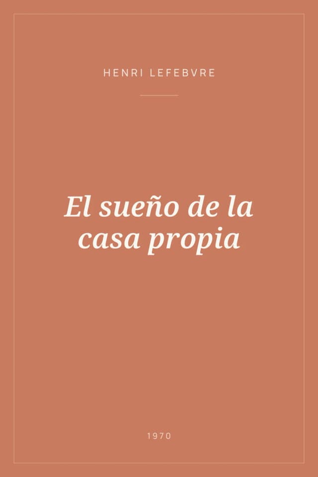 Portada de El sueño de la casa propia