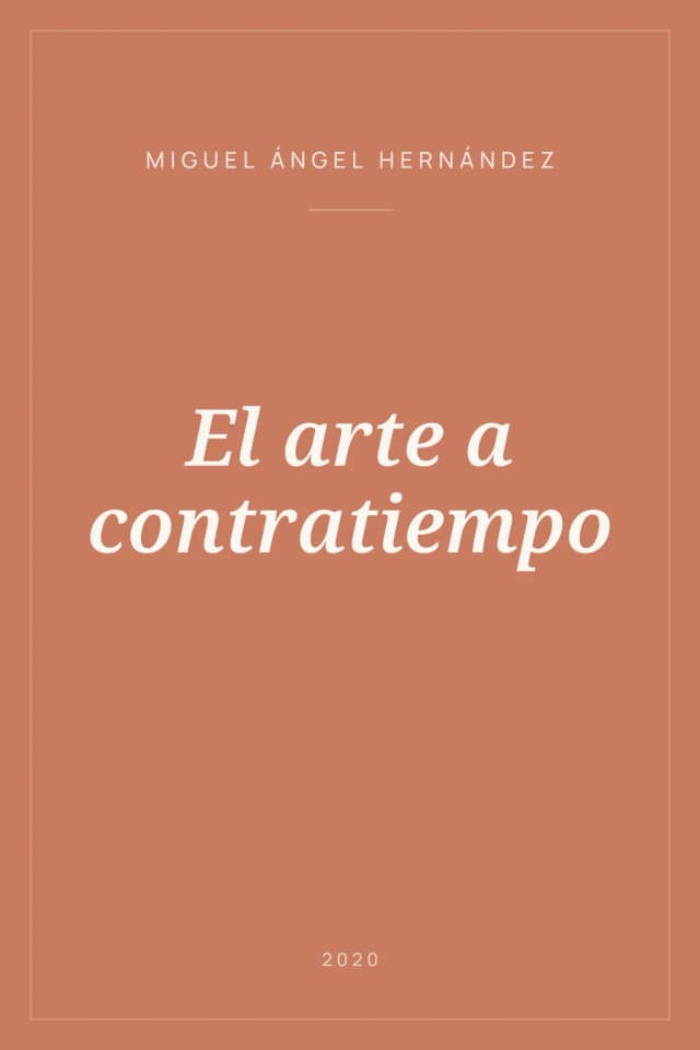 Portada de El arte a contratiempo