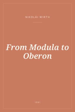 Portada de From Modula to Oberon