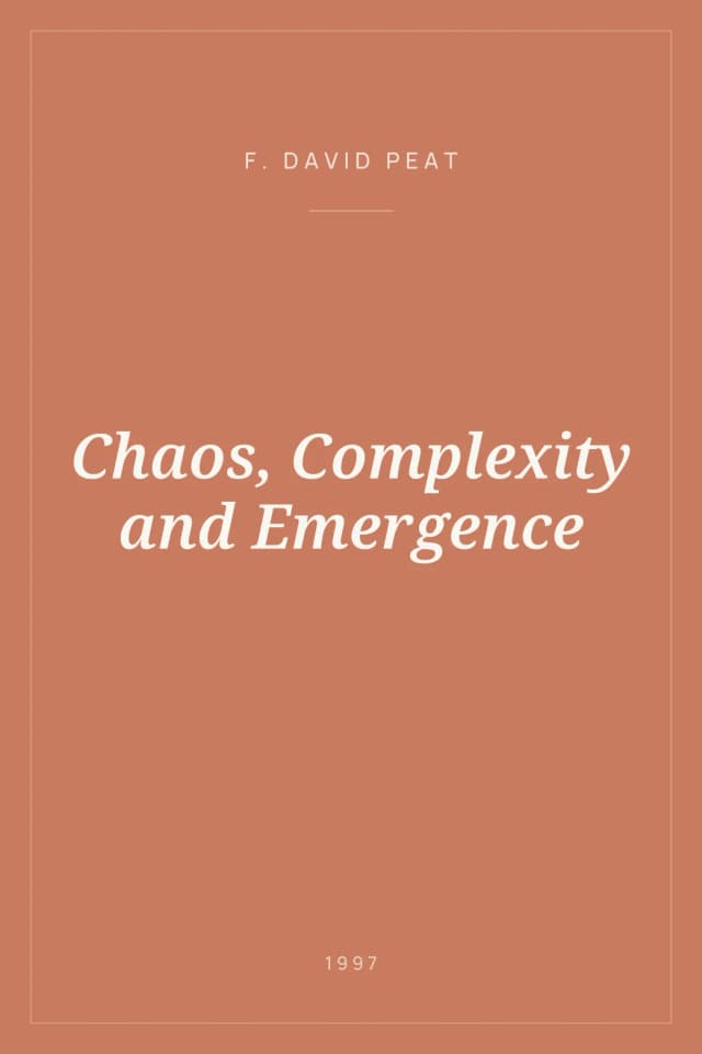 Portada de Chaos, Complexity and Emergence