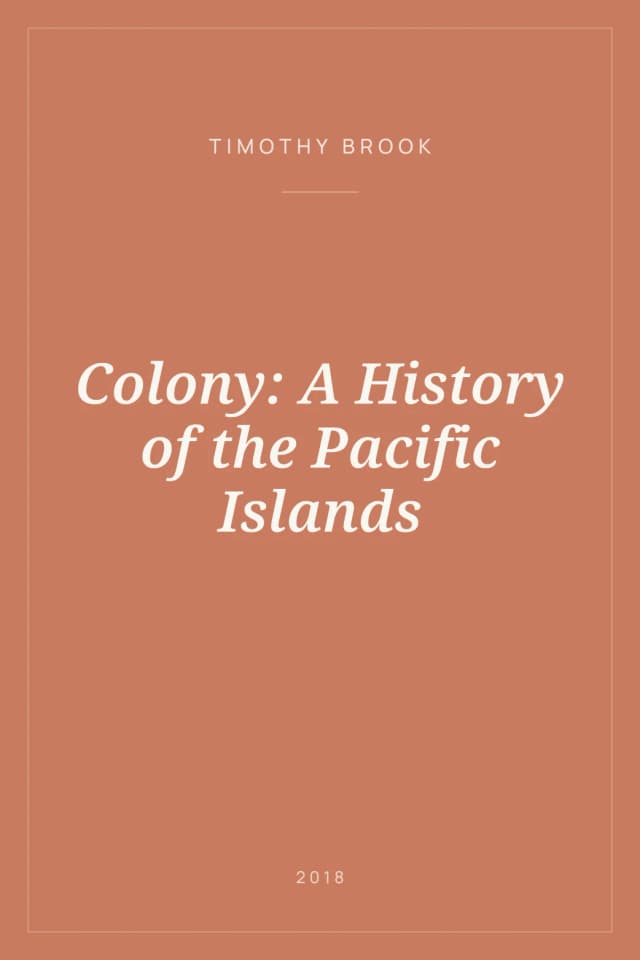 Portada de Colony: A History of the Pacific Islands