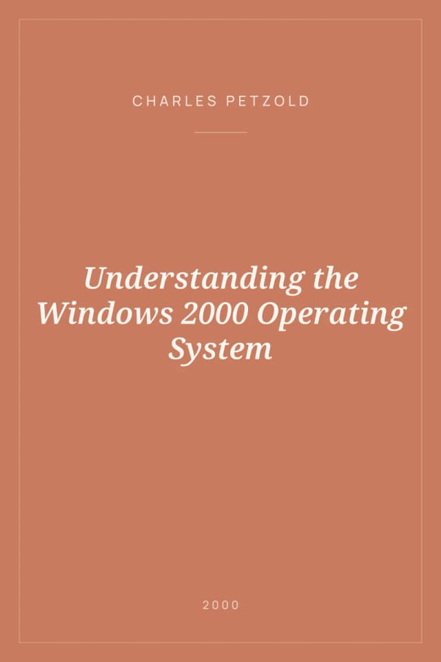 Portada de Understanding the Windows 2000 Operating System