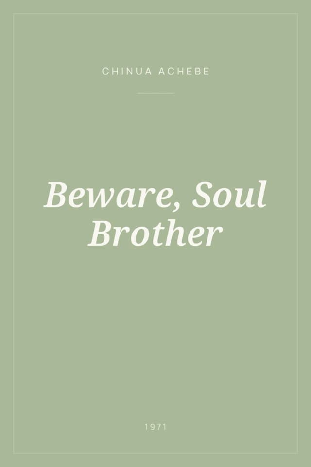 Portada de Beware, Soul Brother