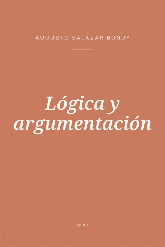 Portada de Lógica y argumentación