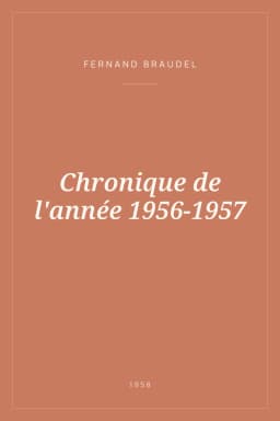 Portada de Chronique de l'année 1956-1957