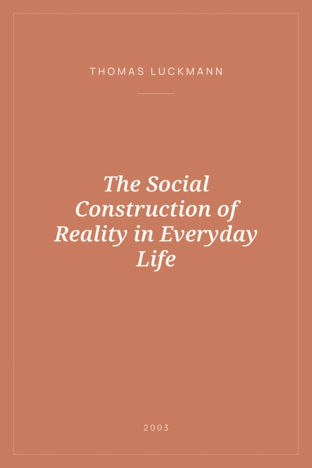 Portada de The Social Construction of Reality in Everyday Life