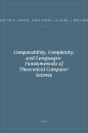 Portada de Computability, Complexity, and Languages: Fundamentals of Theoretical Computer Science