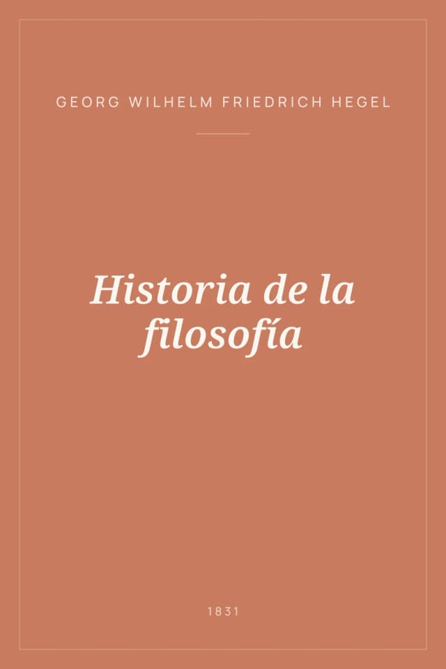 Portada de Historia de la filosofía