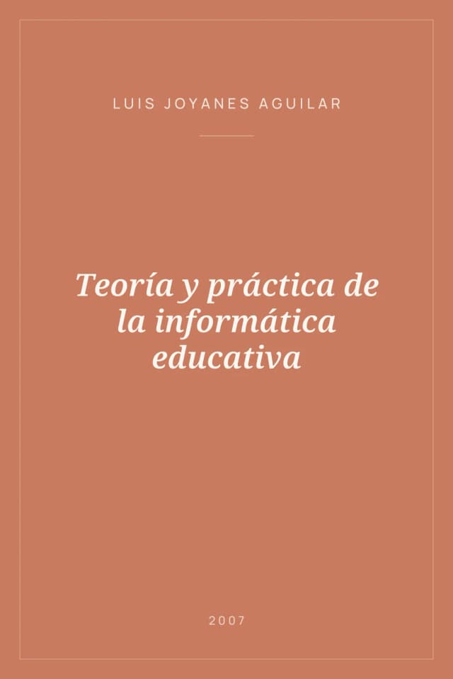 Portada de Teoría y práctica de la informática educativa
