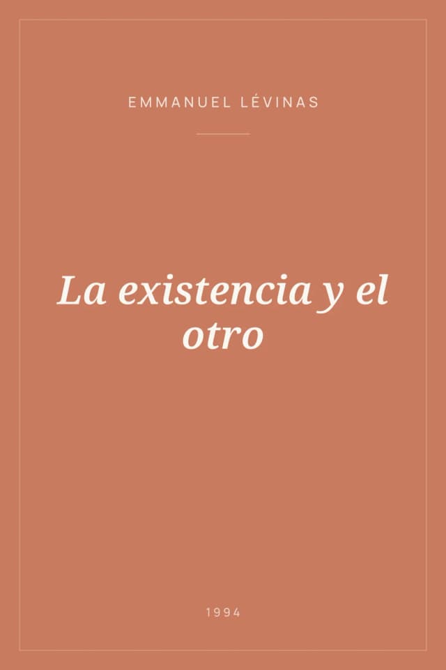 Portada de La existencia y el otro