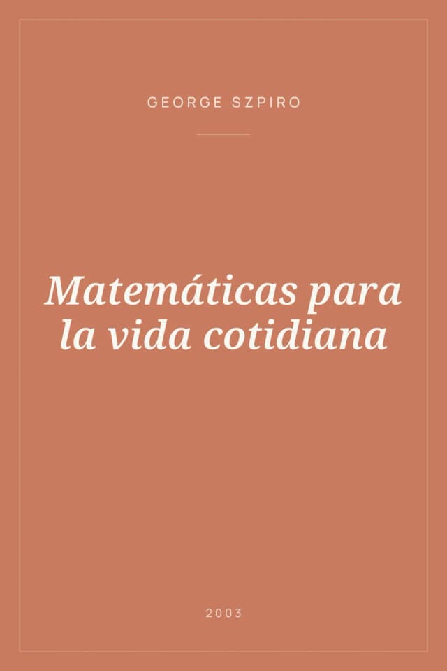 Portada de Matemáticas para la vida cotidiana