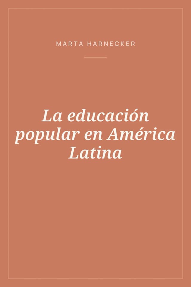 Portada de La educación popular en América Latina