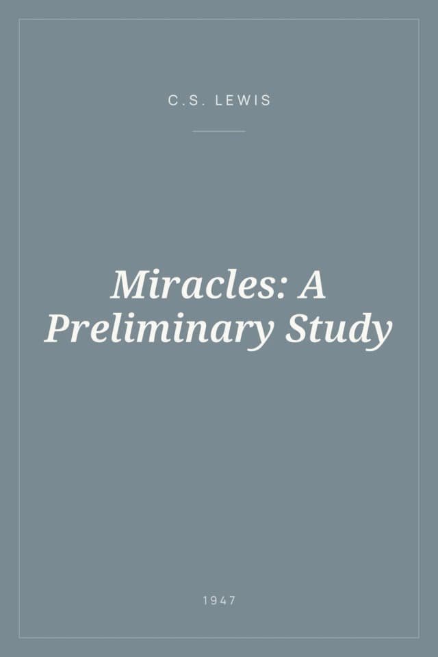 Portada de Miracles: A Preliminary Study