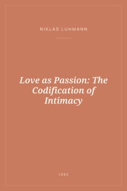 Portada de Love as Passion: The Codification of Intimacy