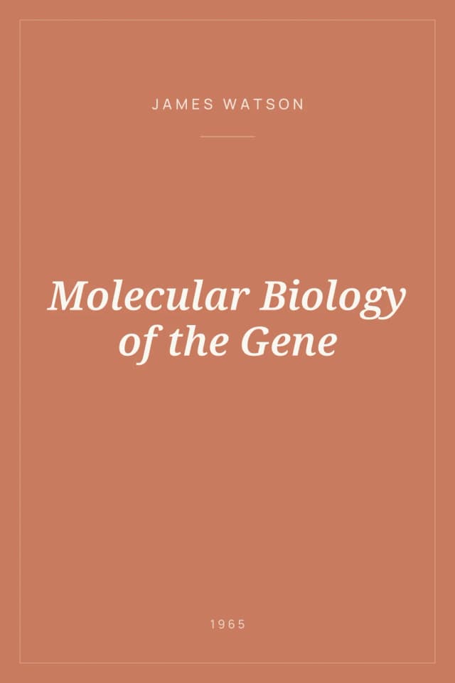 Portada de Molecular Biology of the Gene