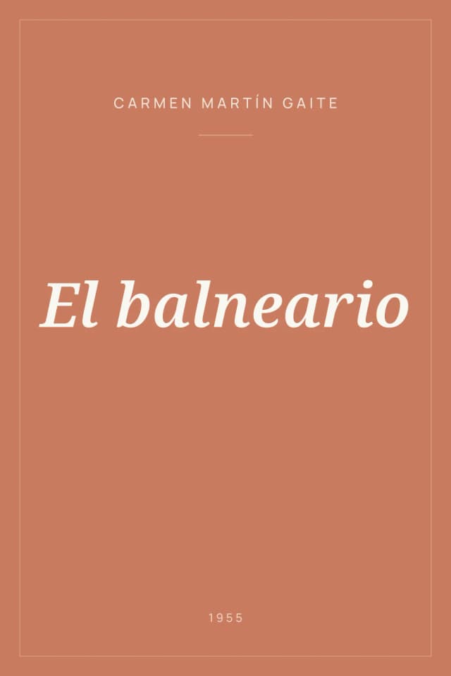 Portada de El balneario