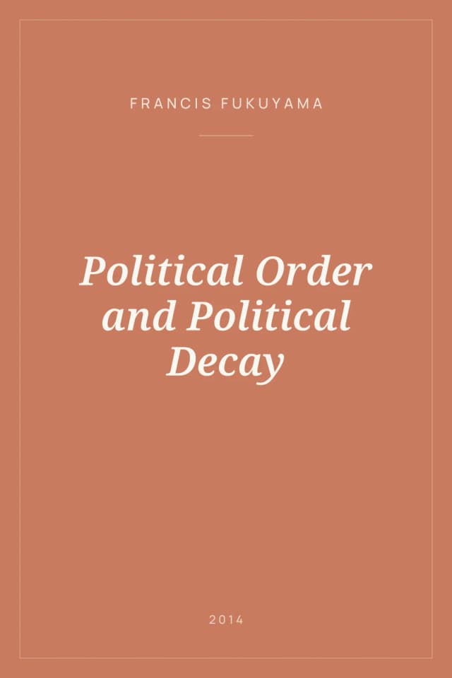 Portada de Political Order and Political Decay