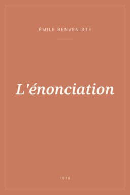 Portada de L'énonciation