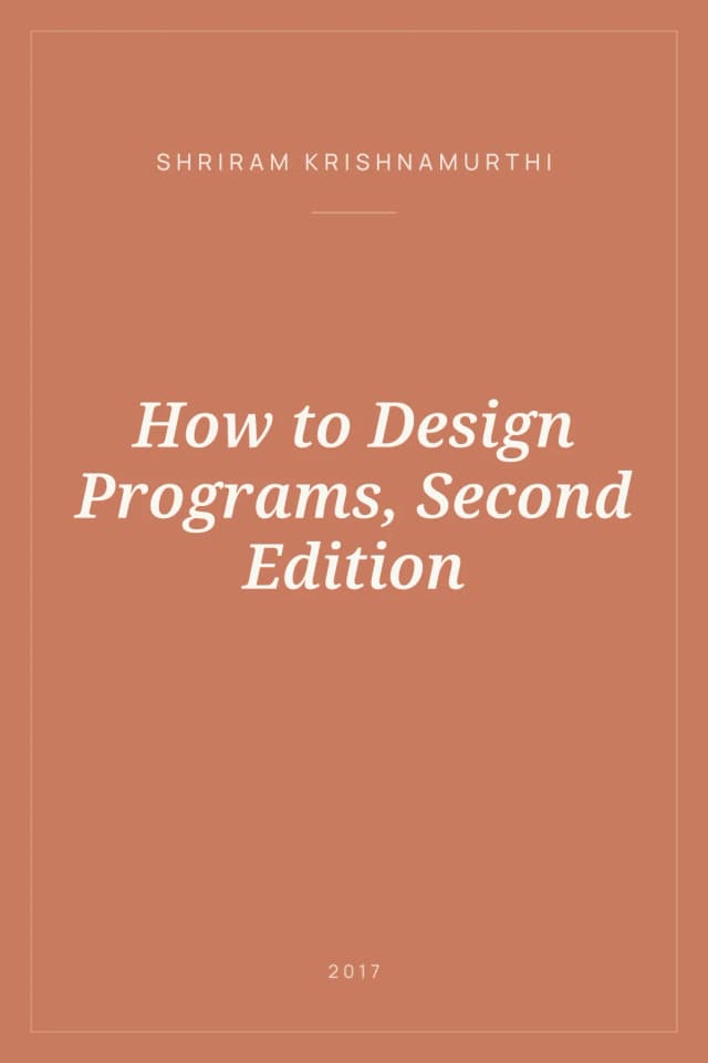 Portada de How to Design Programs, Second Edition
