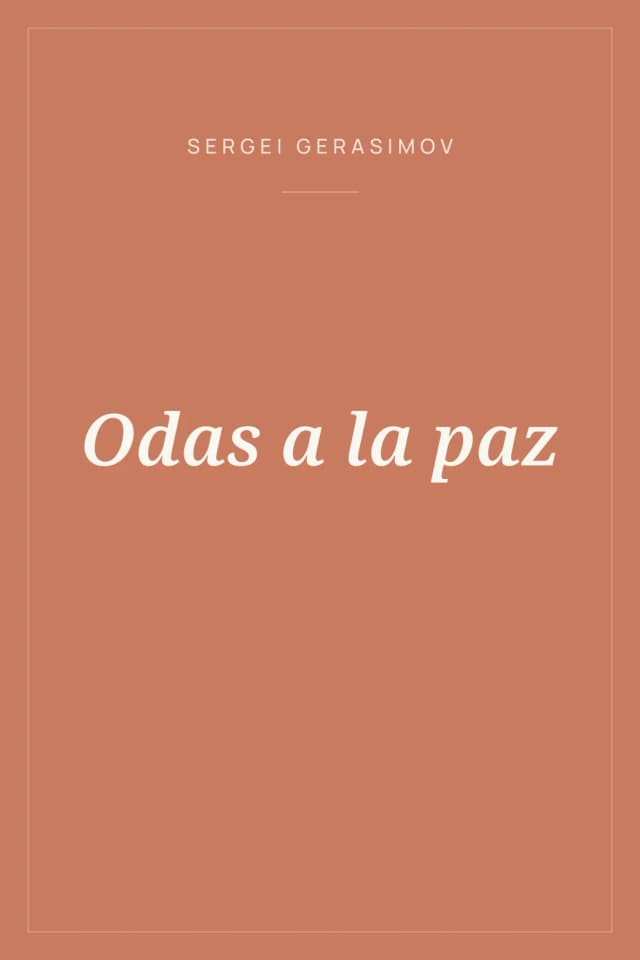 Portada de Odas a la paz