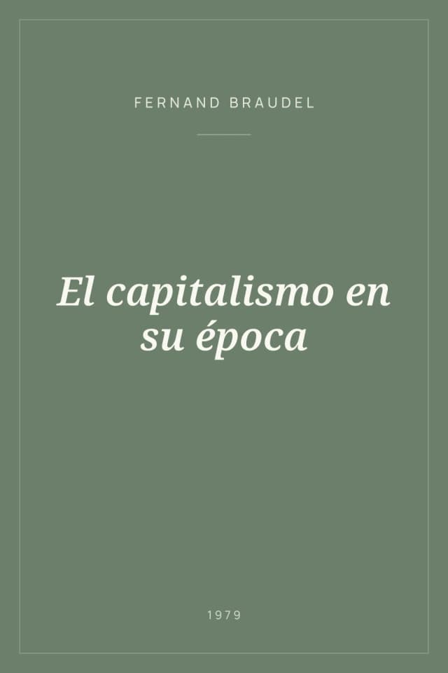 Portada de El capitalismo en su época