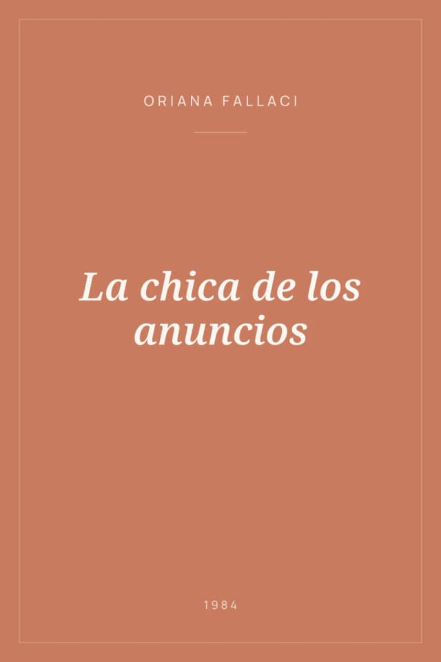 Portada de La chica de los anuncios