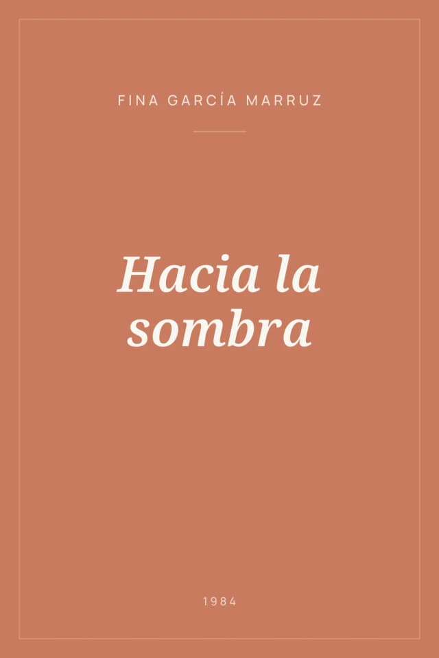 Portada de Hacia la sombra
