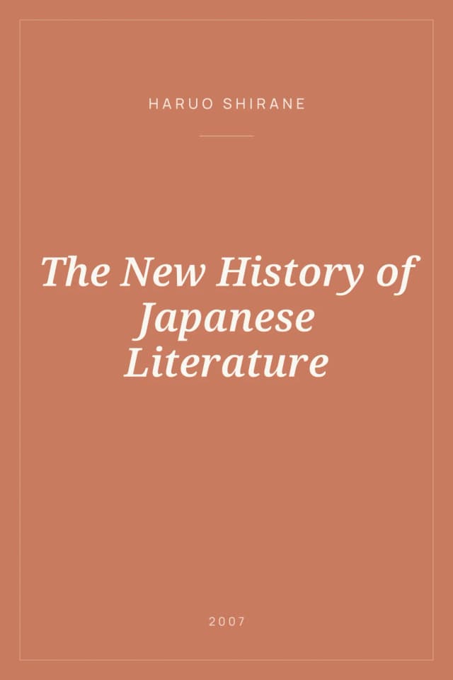 Portada de The New History of Japanese Literature