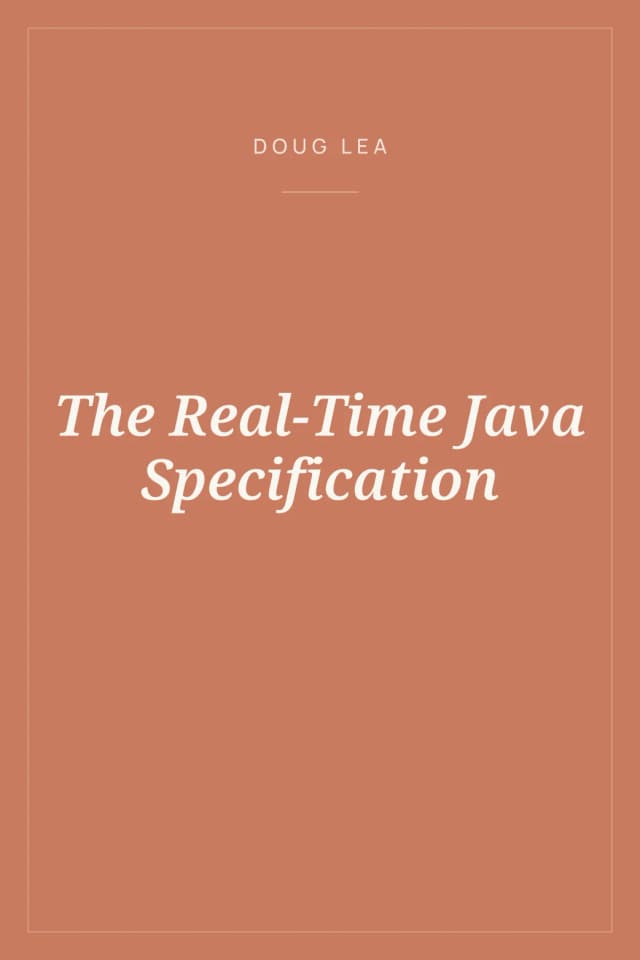 Portada de The Real-Time Java Specification