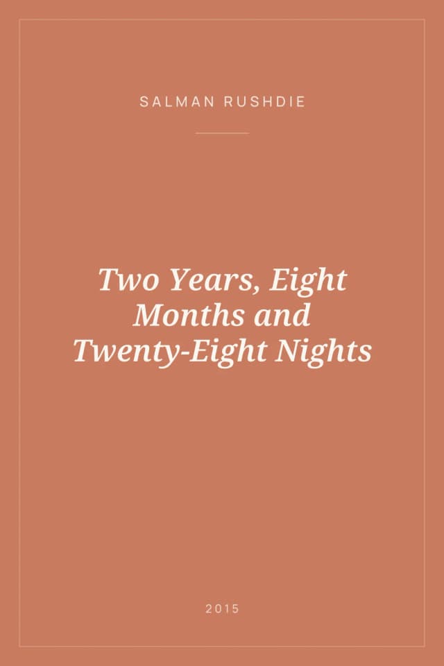 Portada de Two Years, Eight Months and Twenty-Eight Nights