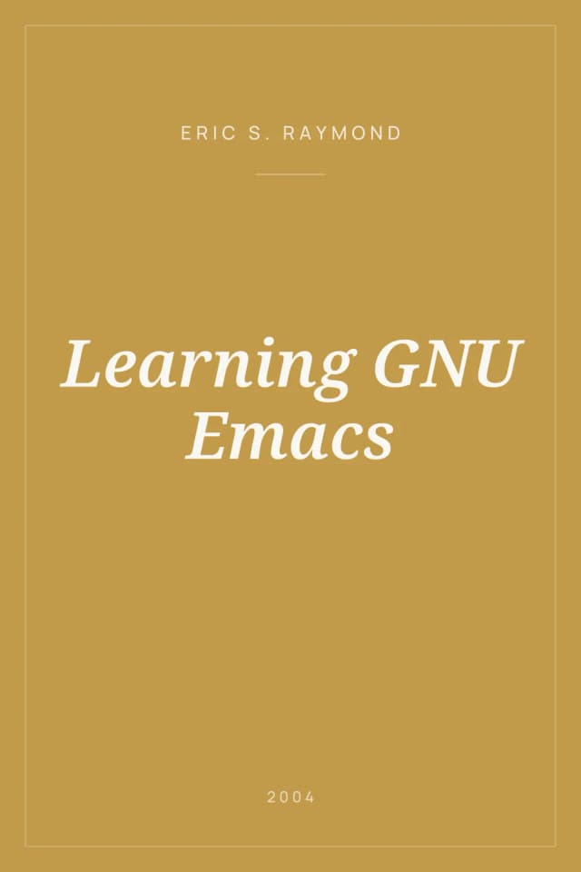Portada de Learning GNU Emacs