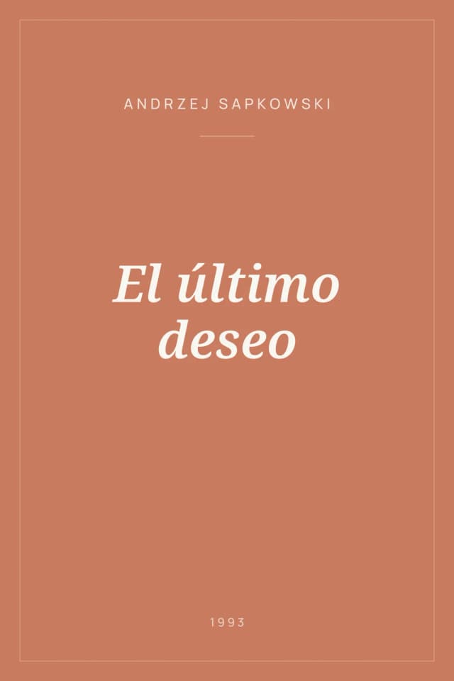 Portada de El último deseo
